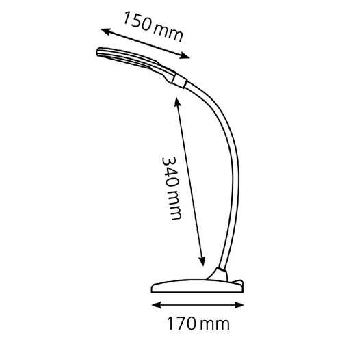 Hansa Bureaulamp Hansa ledlamp Twist zwart