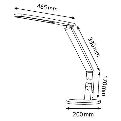 Hansa Bureaulamp Hansa led Vario Plus zilvergrijs