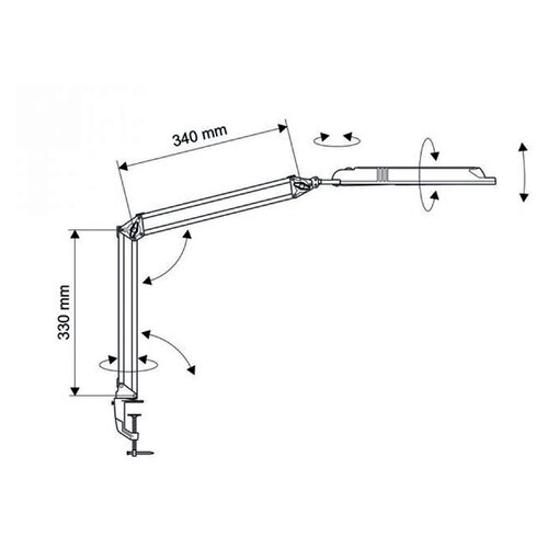 MAUL Bureaulamp MAUL Atlantic LED tafelklem zwart
