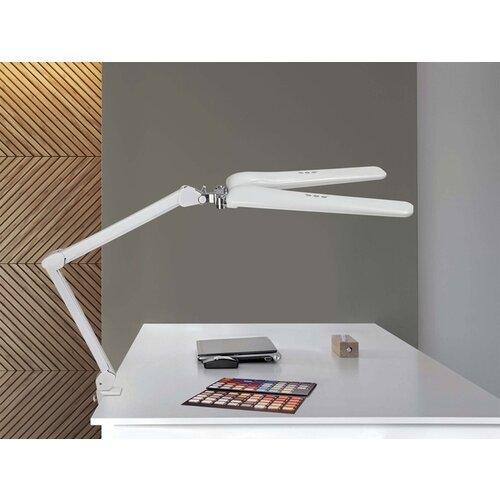 MAUL Werkpleklamp MAUL Craft duo LED dimbaar met tafelklem wit