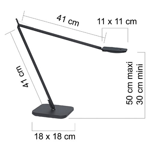 UNILUX Lampe de bureau Unilux Magic noir