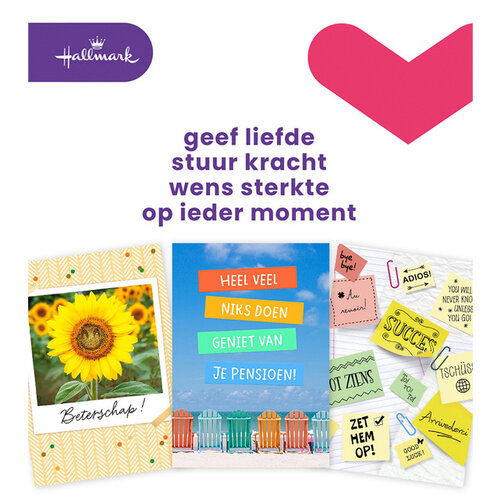 Hallmark Wenskaart Hallmark navulset A4 zakelijke momenten 8 kaarten