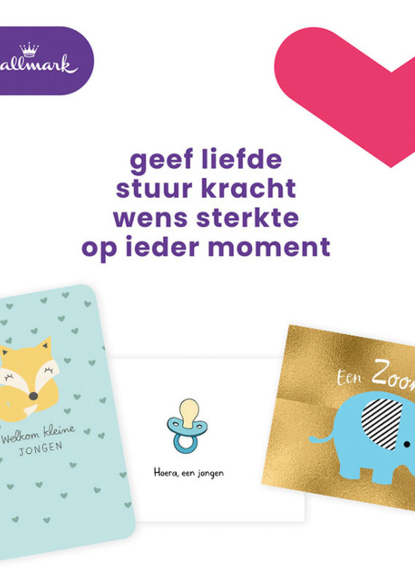 Hallmark Wenskaart Hallmark navulset geboorte zoon 6 kaarten