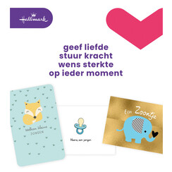 Carte de voeux Hallmark recharge 'Geboorte zoon' 6 cartes