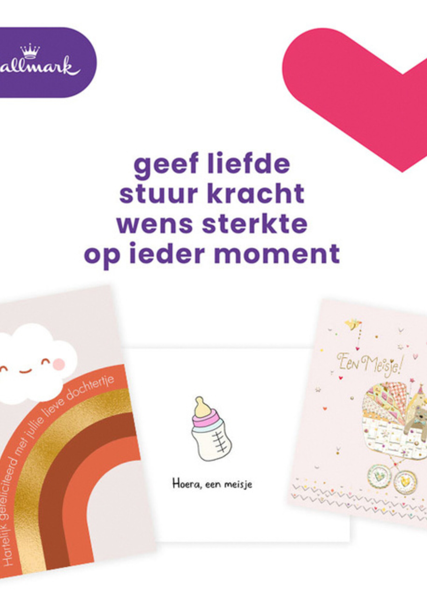Hallmark Wenskaart Hallmark navulset geboorte dochter 6 kaarten