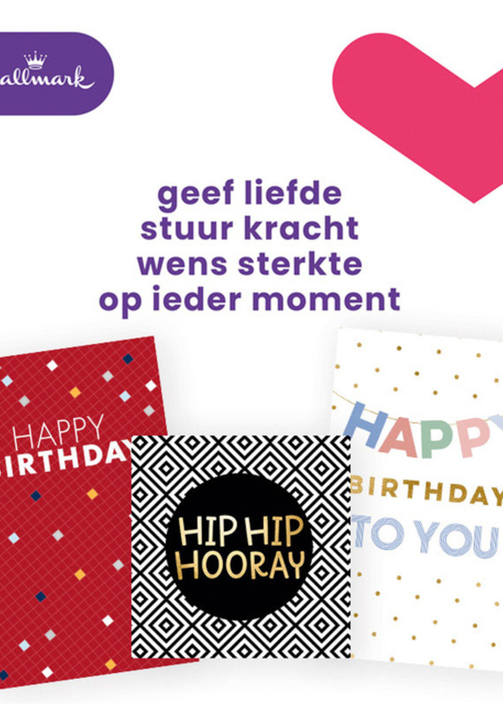 Hallmark Wenskaart Hallmark navulset verjaardag Engels 6 kaarten
