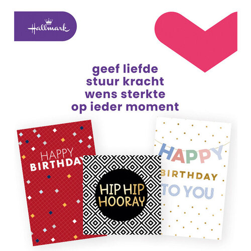 Hallmark Cartes de voeux Hallmark recharge 'Birthday' 6 cartes
