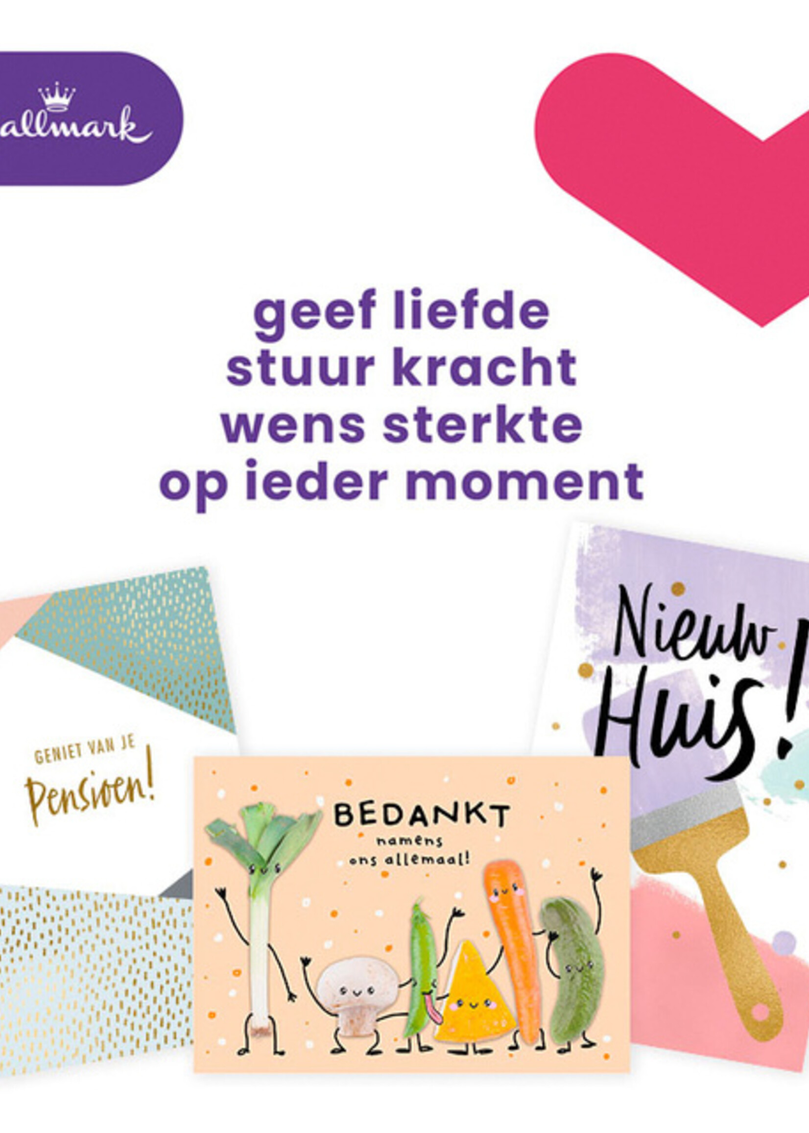 Hallmark Wenskaart Hallmark navulset diversen 12 kaarten