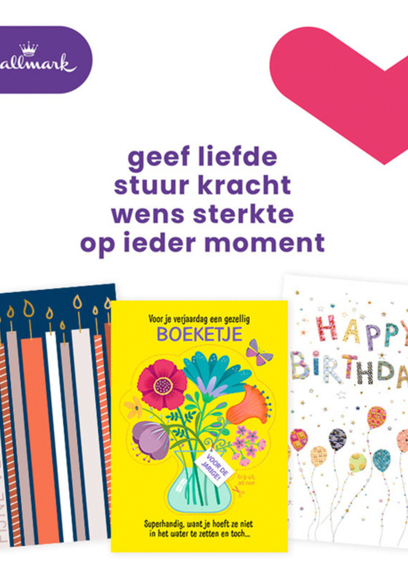 Hallmark Carte de voeux Hallmark recharge 'Verjaardag' 12 cartes