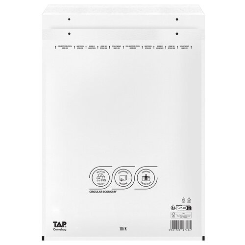 TAP Enveloppe à bulles TAP Comebag nr20 370x480 blanc 100 pièces