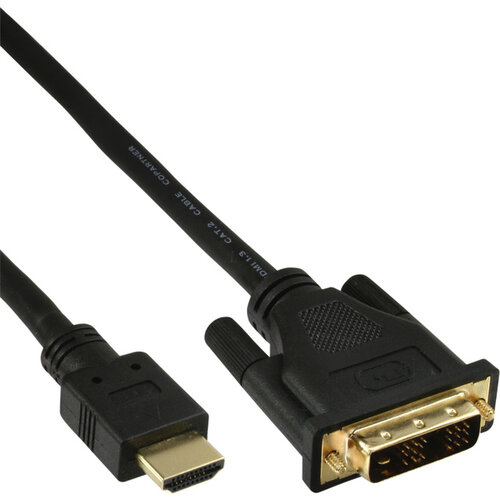 inLine Kabel inLine HDMI DVI 18+1 pin M/M 2 meter zwart