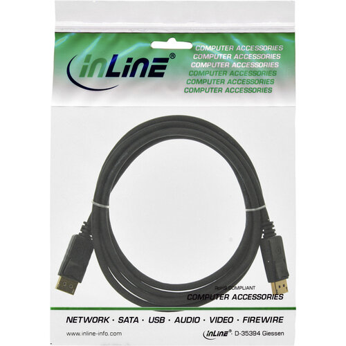 inLine Câble inLine Displayport 4K60HZ Mâle/Mâle 2m noir
