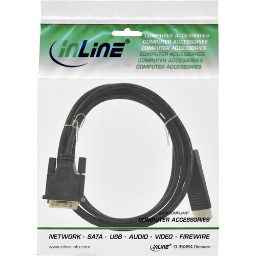 inLine Kabel inLine Displayport DVI 24+1 M/M 2 meter zwart