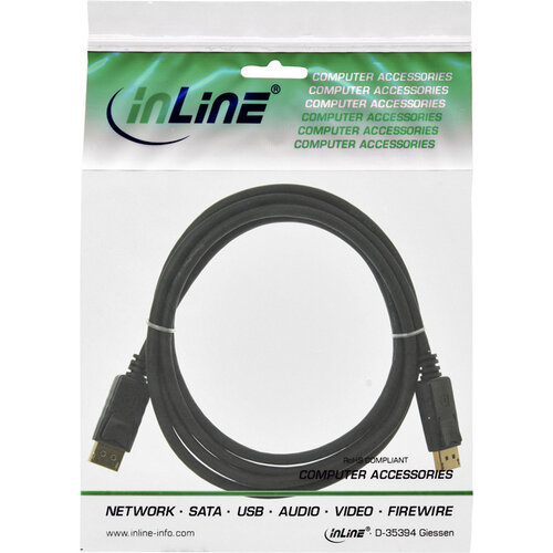 inLine Câble inLine displayport 4K60HZ M-M 3m noir