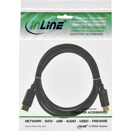 inLine Kabel inLine displayport 4K60HZ M-M 3 meter zwart