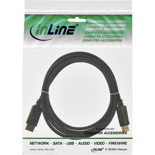 inLine Câble inLine displaypoort 4K60HZ Mâle/Mâle 1,5m noir