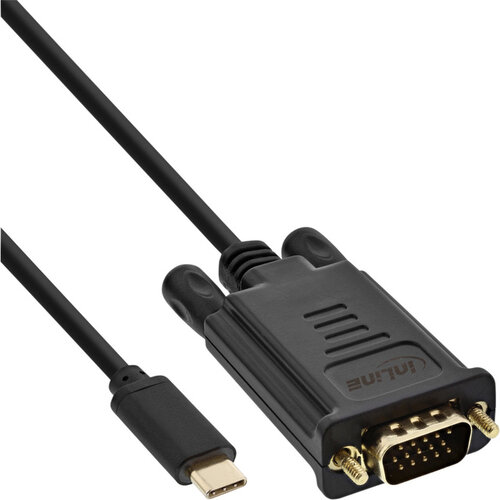inLine Kabel inLine USB-C VGA 3.1 M/M 2 meter zwart
