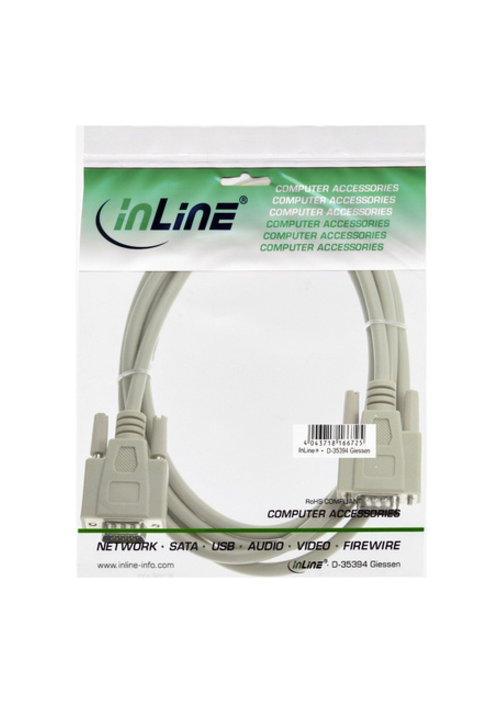 inLine Câble inLine S VGA 15HD Mâle-Mâle 2m beige/gris