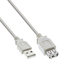 Câble rallonge inLine USB-A 2.0 Mâle-Femelle 3m gris