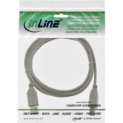 inLine Kabel InLine USB-A USB-B 2.0 M 1.8 meter beige