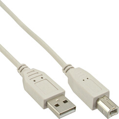 Câble  inLine USB-A USB-B 2.0M 3m beige