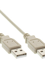 inLine Kabel Inline USB-A 2.0 M-M 2 meter beige