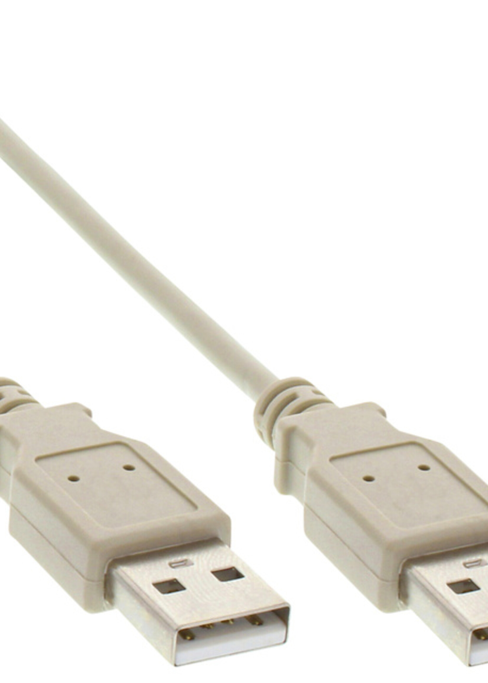 inLine Câble inLine USB-A 2.0 Mâle/Mâle 2m beige