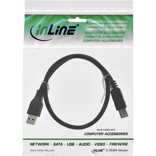 inLine Câble InLine USB-A USB-B 3.0 M 0,5m noir