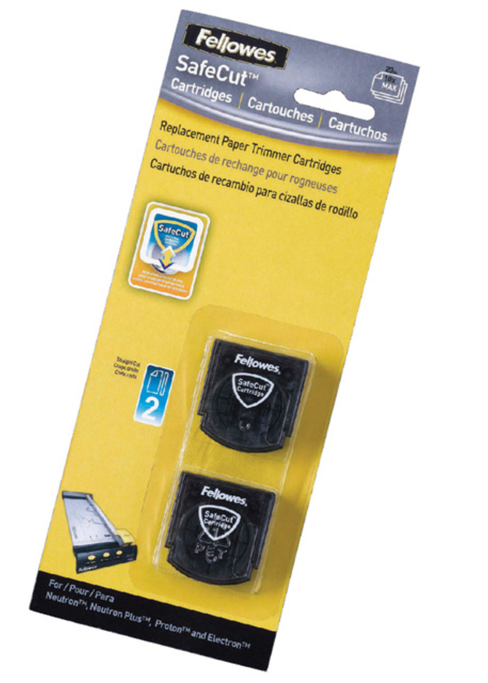 Fellowes Snijmachinekop Fellowes Safecut recht 2x