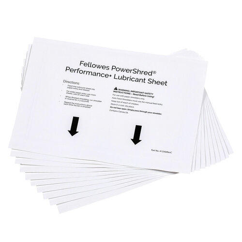 Fellowes Feuilles de lubrification destructeur Fellowes Powershred Performance+