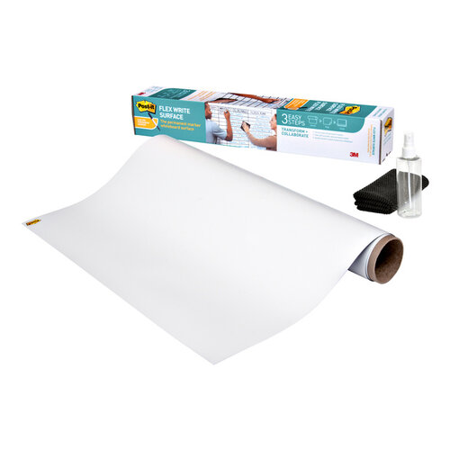 Post-it Whiteboardfolie 3M Post-it Flex Write Surface 121,9x243,8cm wit