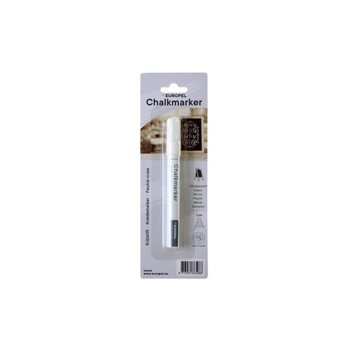 Europel Marqueur craie Europel 3mm blanc blister 1 pièce