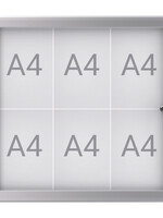 MAUL Vitrine murale intérieur/extérieur MAULexcite tableau blanc 6x A4 avec serrure