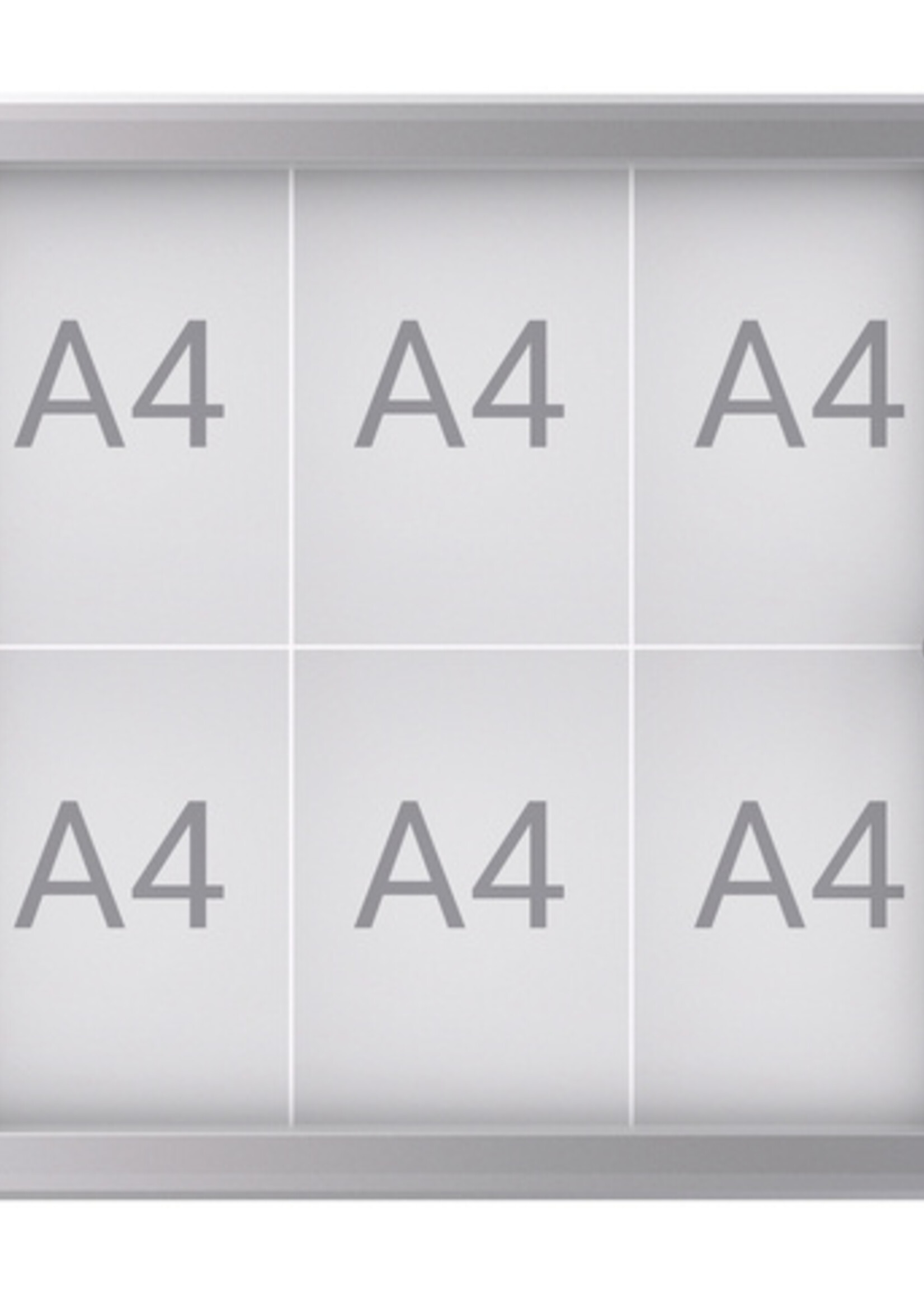 MAUL Buiten- binnenvitrine wand MAULexcite whiteboard 6xA4 met slot