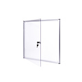 MAUL Vitrine murale intérieur MAULextraslim tableau blanc 6x A4 avec serrure