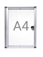 MAUL Binnenvitrine wand MAULextraslim whiteboard 1xA4 met slot