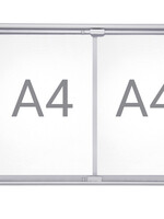 MAUL Binnenvitrine wand MAULextraslim whiteboard 2xA4 met slot
