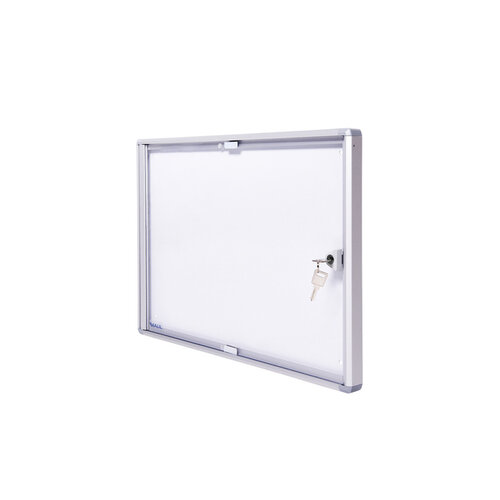 MAUL Vitrine murale intérieur MAULextraslim tableau blanc 2x A4 avec serrure