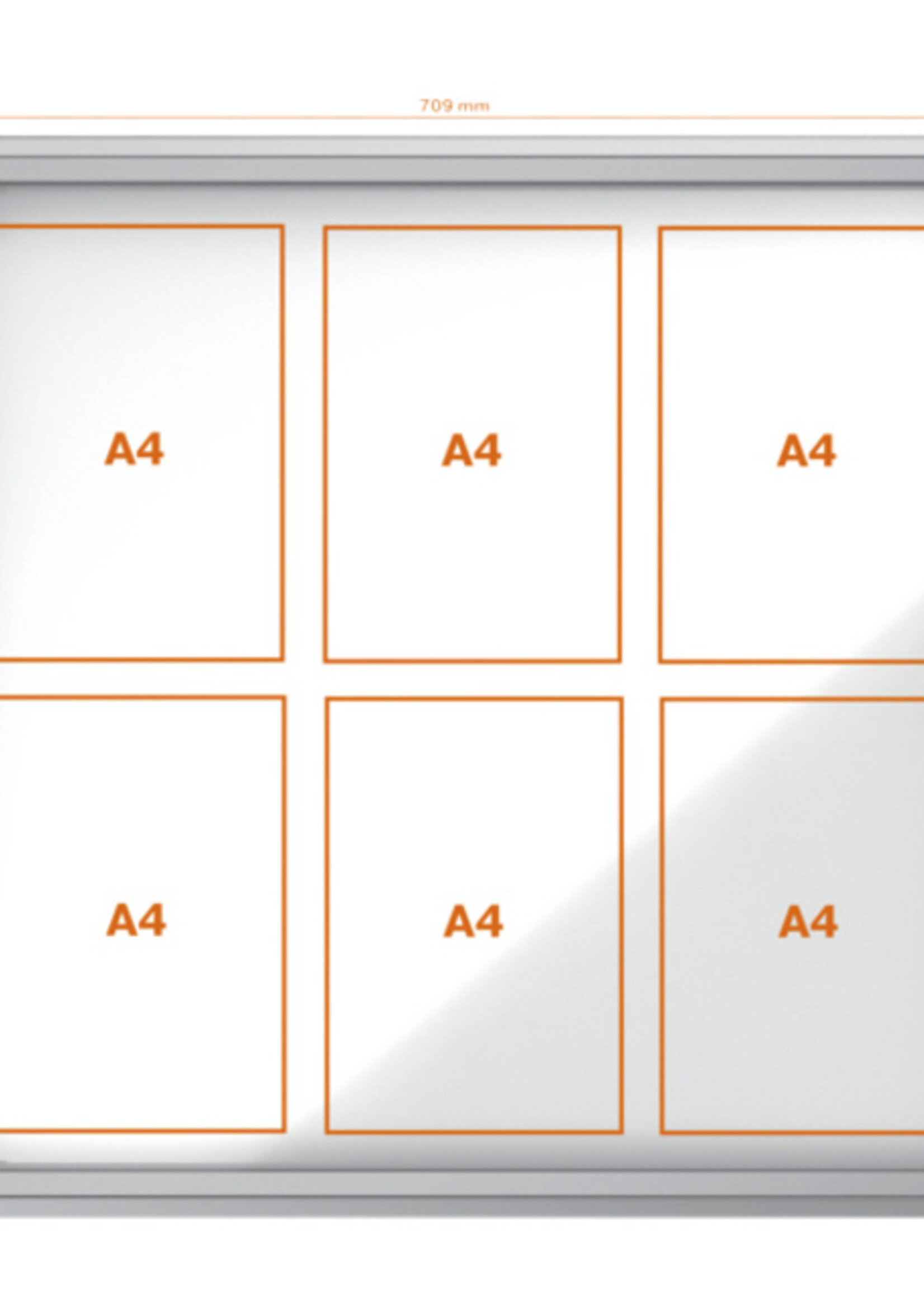 Nobo Vitrinekast Nobo draaideur voor binnen 6x A4 magnetisch