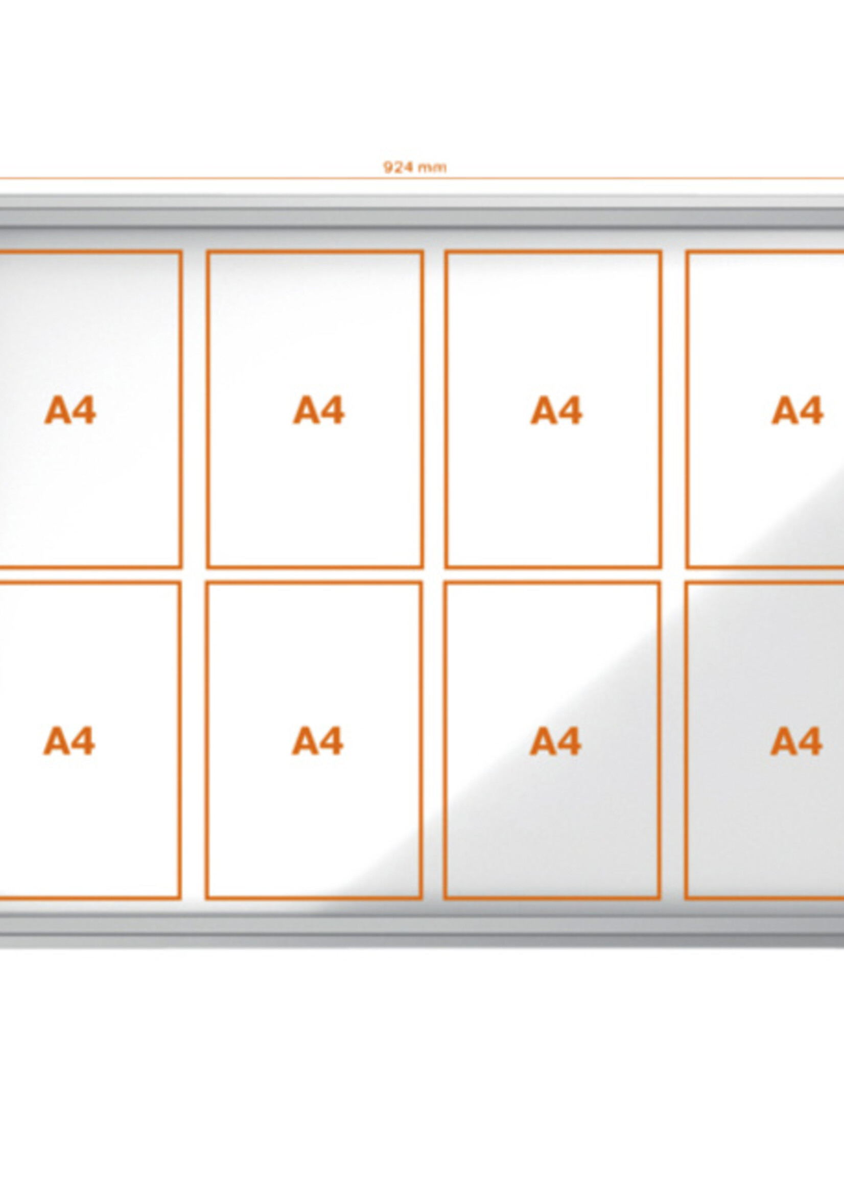 Nobo Vitrinekast Nobo draaideur voor binnen 8x A4 magnetisch