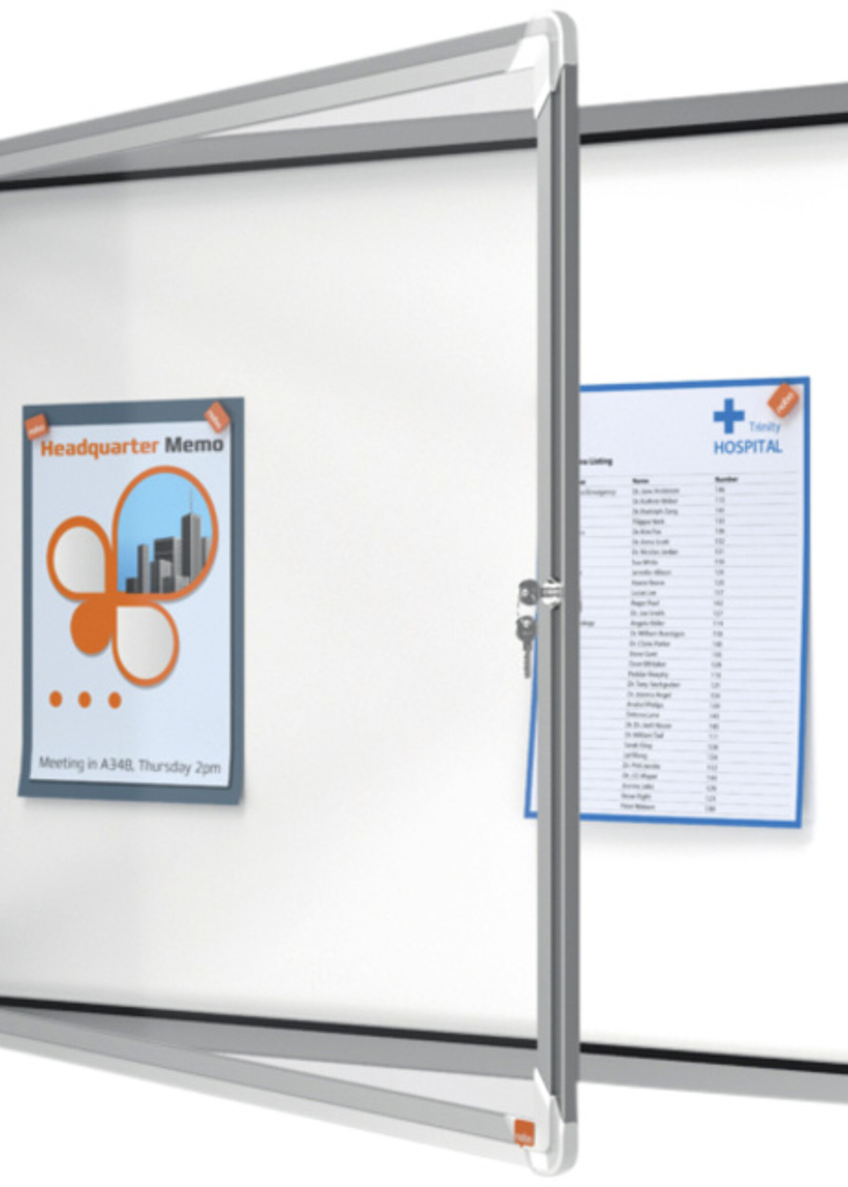 Nobo Vitrine d'intérieur Nobo avec porte 8x A4 magnétique
