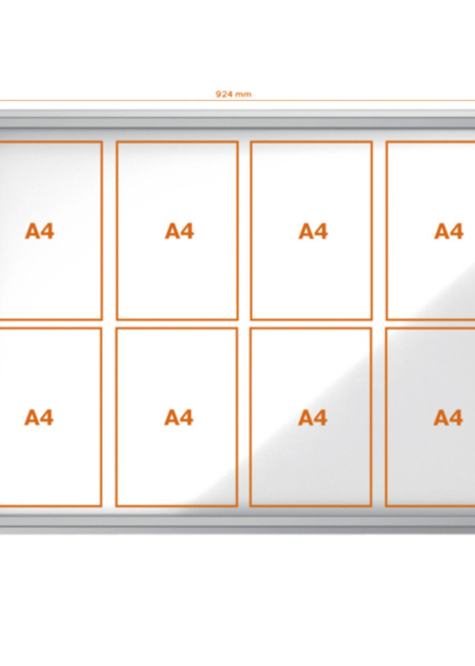 Nobo Vitrinekast Nobo draaideur voor buiten 8x A4 magnetisch