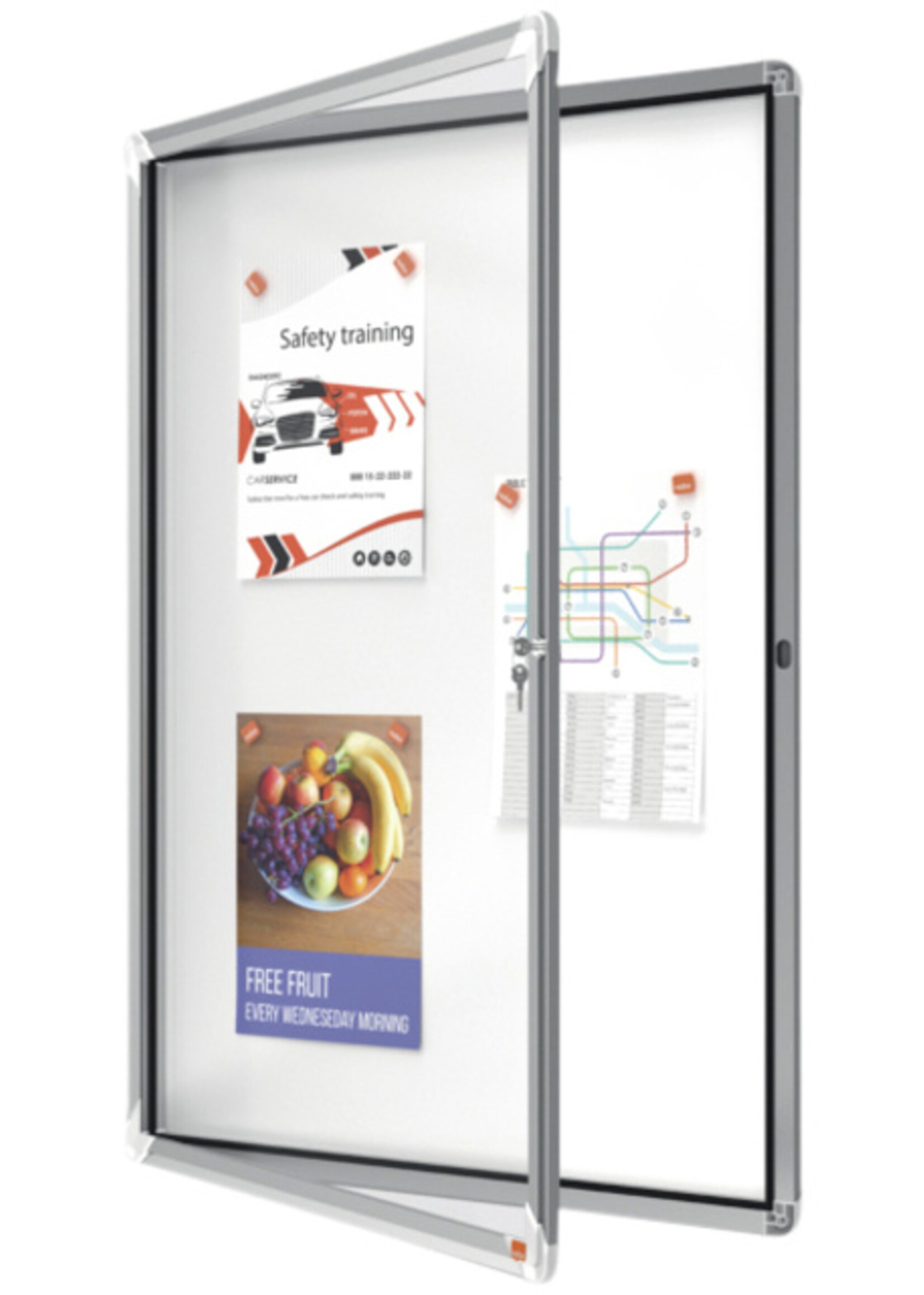 Nobo Vitrinekast Nobo draaideur voor buiten 9x A4 magnetisch