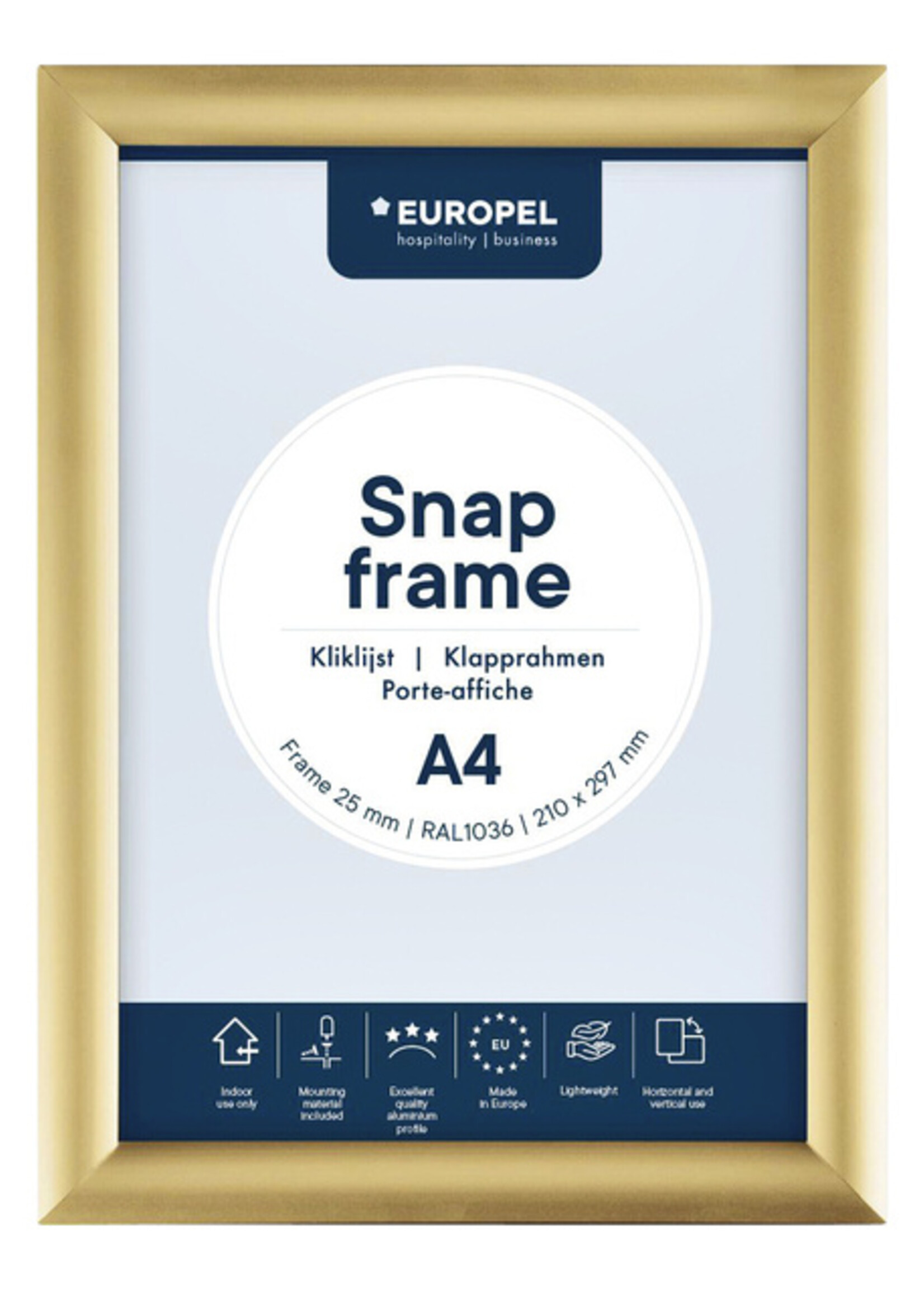 Europel Cadre clipsable Europel A4 25mm or