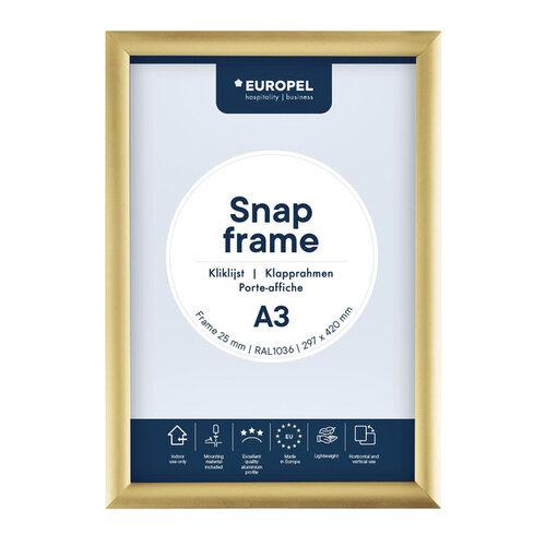 Europel Kliklijst Europel A3 25mm goud