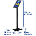 Europel Support info Europel avec cadre clipsable A4 noir