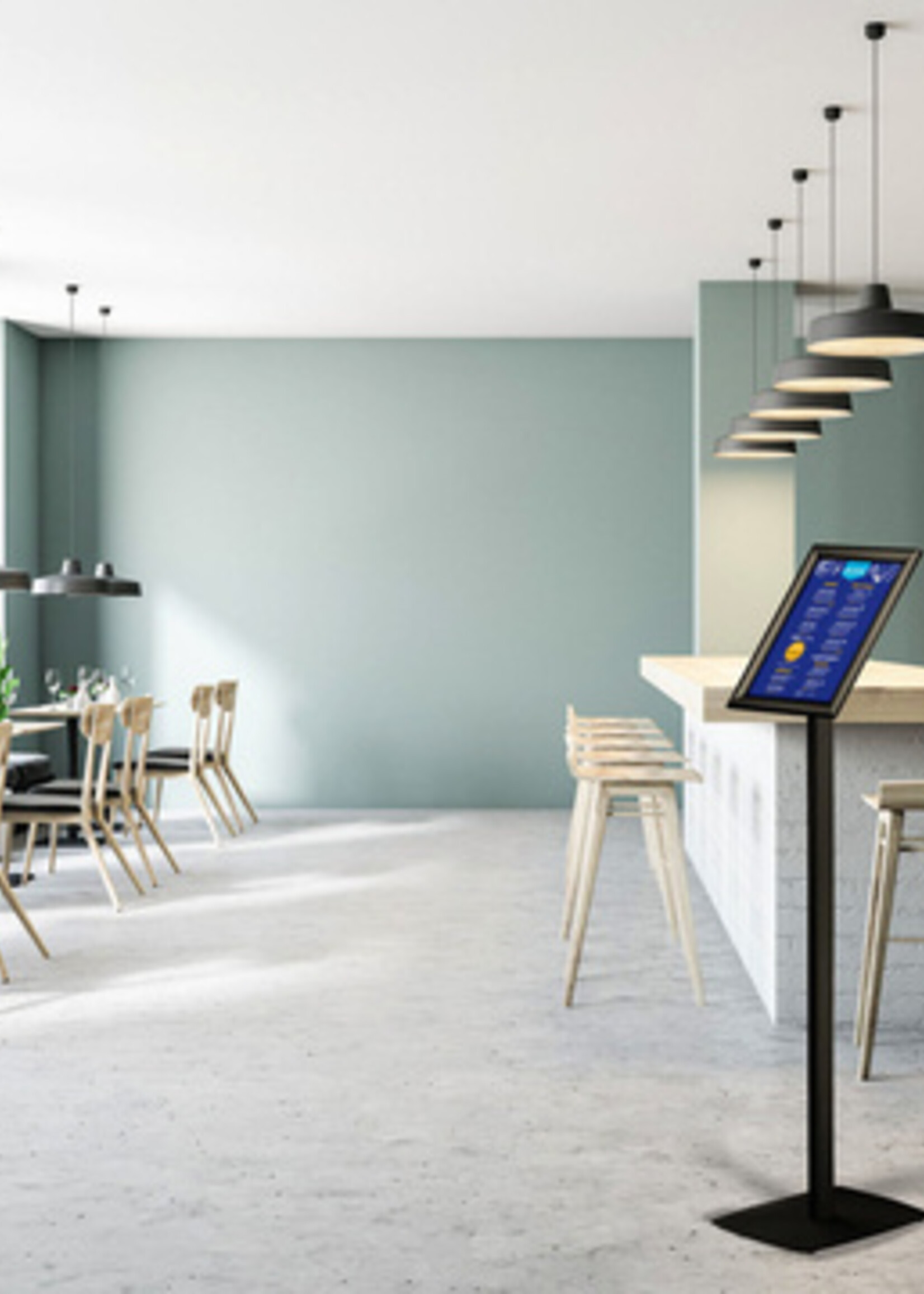 Europel Infostandaard Europel incl. A4 kliklijst zwart