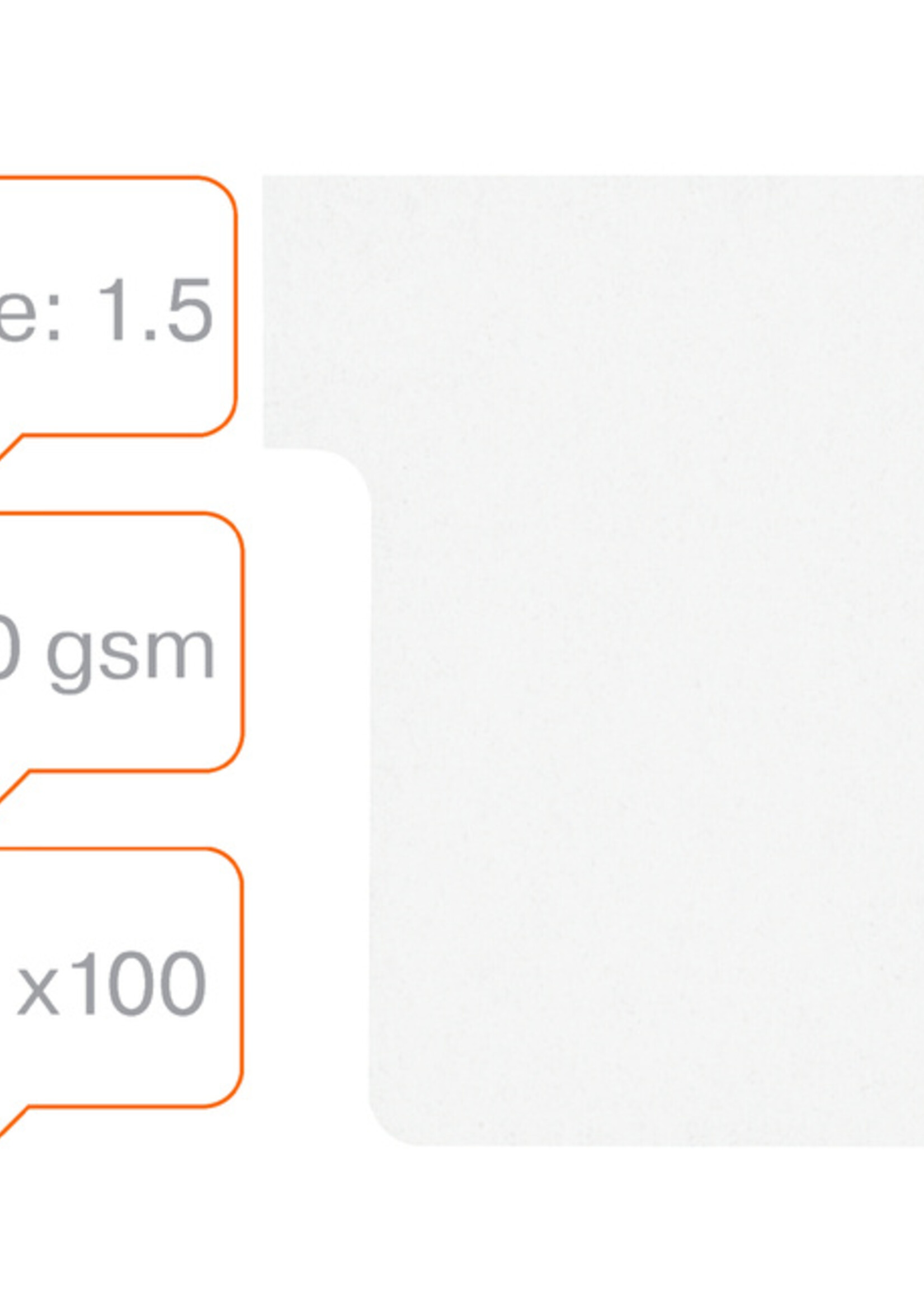 Nobo Planbord T-kaart Nobo nr 1.5 36mm wit