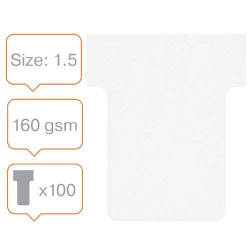 Nobo Fiche-T planning Nobo n°1.5 blanc 36mm