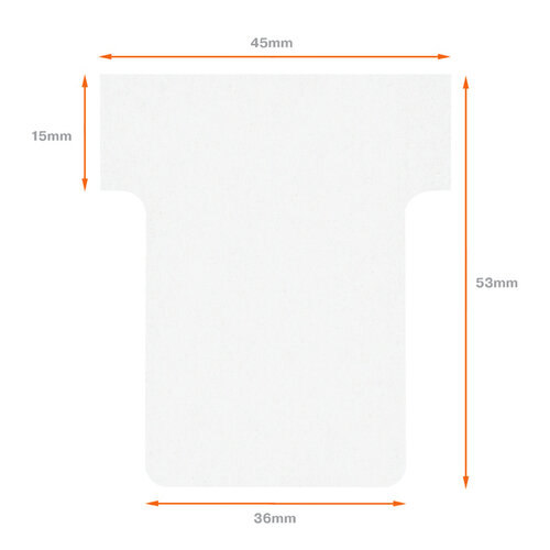 Nobo Fiche-T planning Nobo n°1.5 blanc 36mm